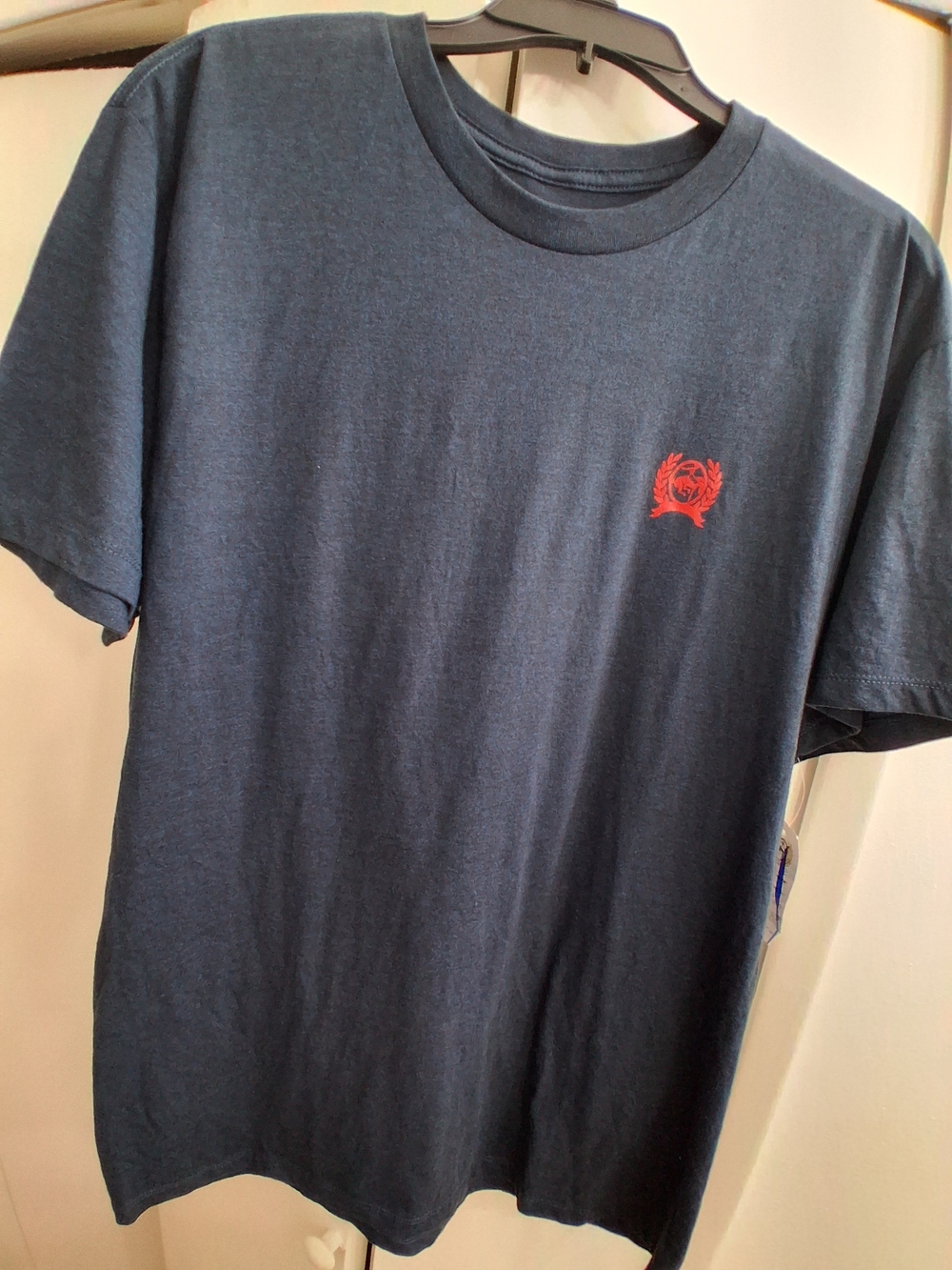 Cinch Navy Short Sleeve Tee with Red Crest Logo